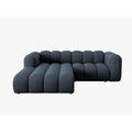 Micadoni Lupine 3-zits Hoekbank met Chaise Longue Links - Chenille - Koningsblauw