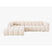 Micadoni Lupine 4-zits Hoekbank met Chaise Longue Links - Chenille - Lichtbeige