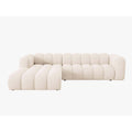 Micadoni Lupine 4-zits Hoekbank met Chaise Longue Links - Chenille - Lichtbeige