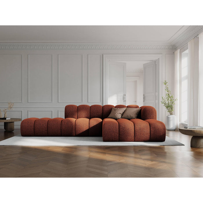 Micadoni Lupine 5-zits Hoekbank met Chaise Longue Open Rechts - Chenille - Terra