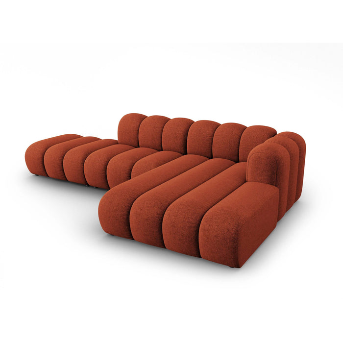 Micadoni Lupine 5-zits Hoekbank met Chaise Longue Open Rechts - Chenille - Terra