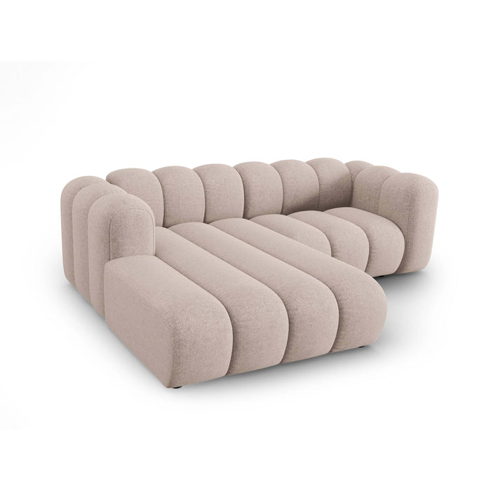 Micadoni Lupine 3-zits Hoekbank met Chaise Longue Links - Chenille - Beige