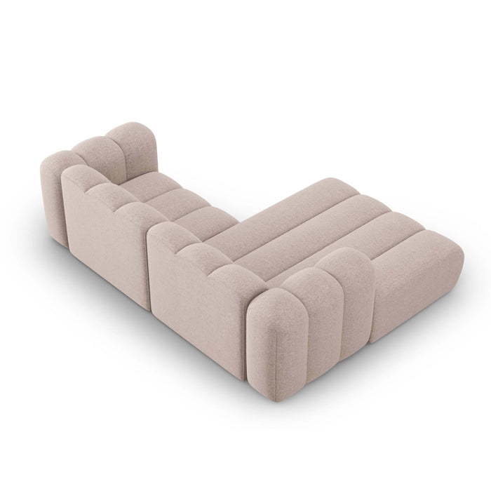 Micadoni Lupine 3-zits Hoekbank met Chaise Longue Links - Chenille - Beige
