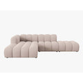 Micadoni Lupine 5-zits Hoekbank met Chaise Longue Open Links - Chenille - Beige