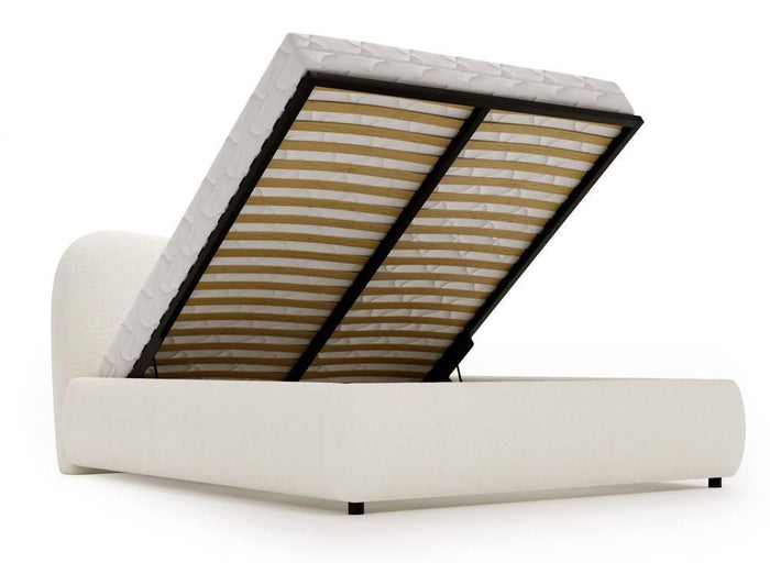 NADUVI Collection Lavelle bedframe bouclé met opbergvak 140 x 200 cm
