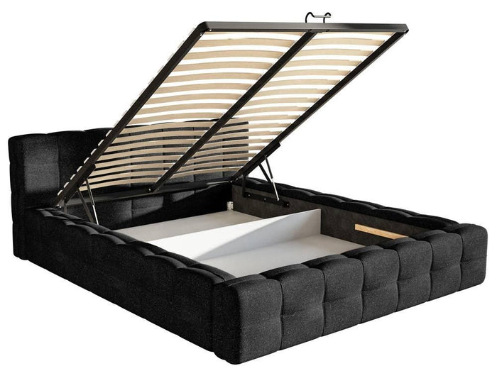 Selsey Design Tilly bedframe chenille met opbergvak 140 x 200 cm