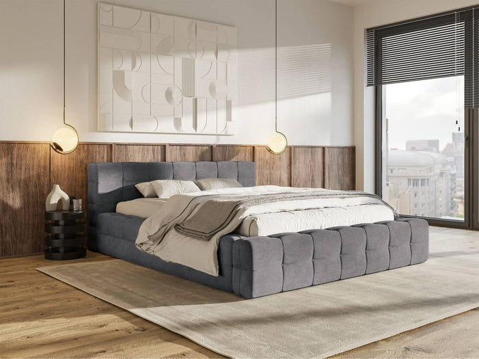 Selsey Design Tilly bedframe velvet met opbergvak 140 x 200 cm