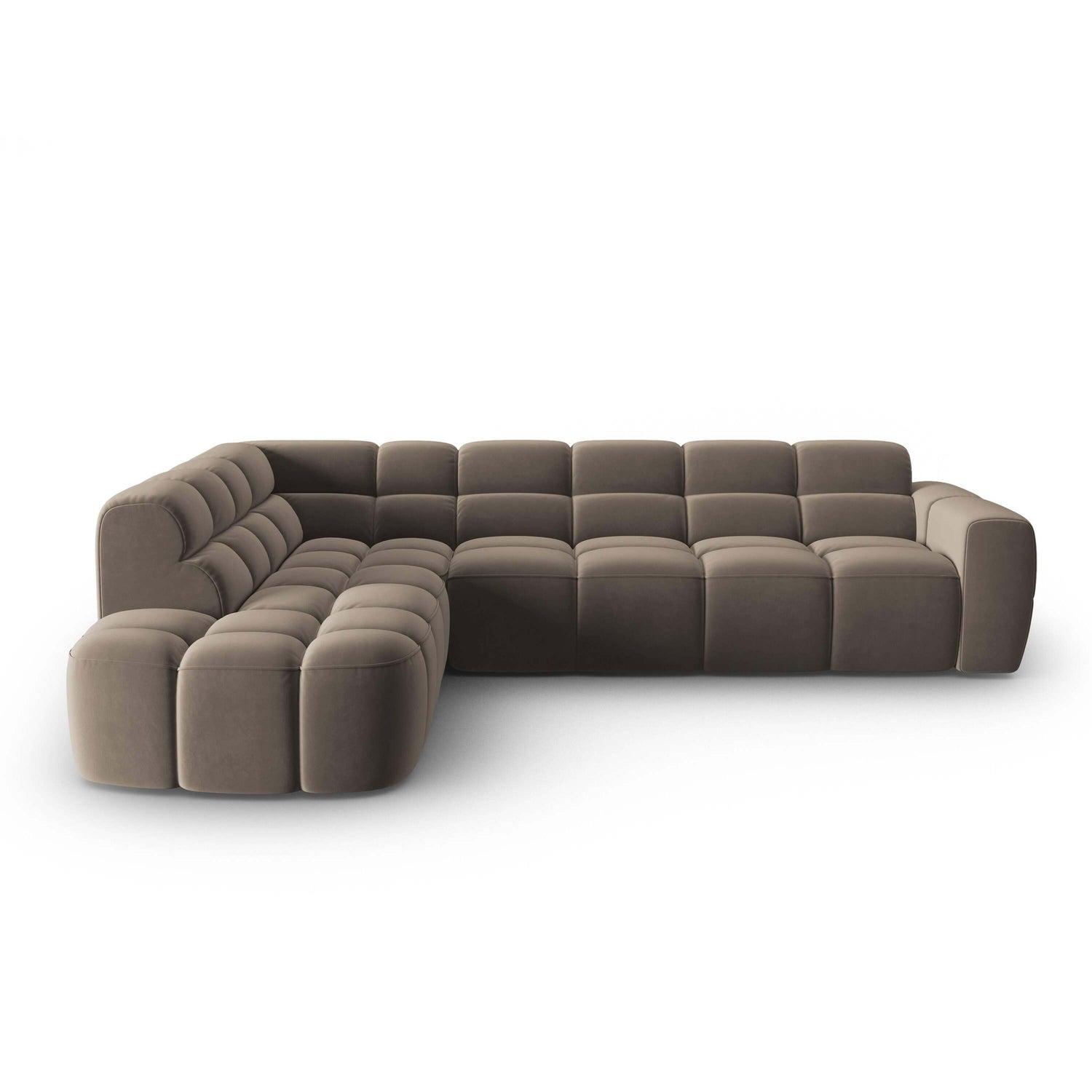 Micadoni Lisa Hoekbank Links - Velvet - Lichtbruin