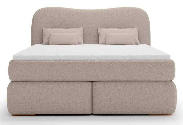 NADUVI Collection Lavelle boxspring bouclé 160 x 200 cm