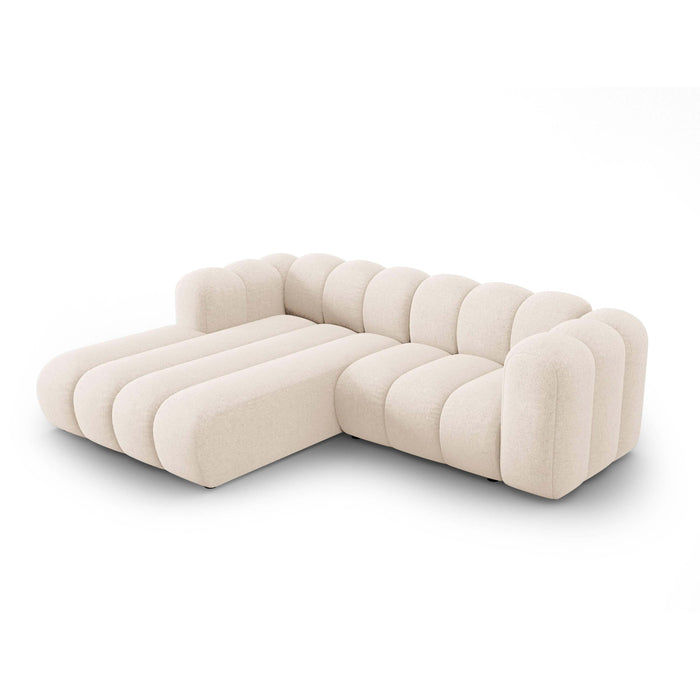 Micadoni Lupine 3-zits Hoekbank met Chaise Longue Links - Chenille - Lichtbeige