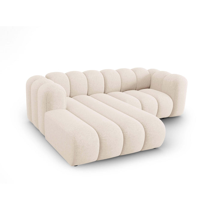 Micadoni Lupine 3-zits Hoekbank met Chaise Longue Links - Chenille - Lichtbeige