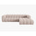 Micadoni Lupine 4-zits Hoekbank met Chaise Longue Rechts - Chenille - Beige