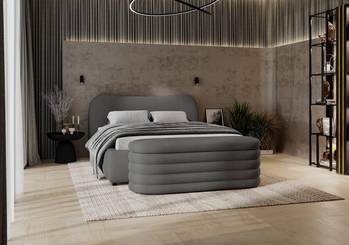 NADUVI Collection Lavelle bedframe bouclé met opbergvak 140 x 200 cm