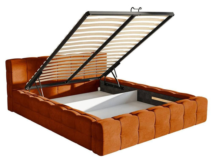 Selsey Design Tilly bedframe velvet met opbergvak 180 x 200 cm