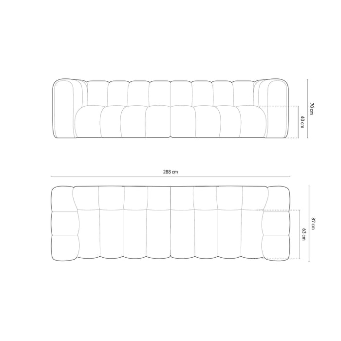 Micadoni Lupine 4-zitsbank - Chenille - Terra