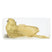 Decoris kerstboom vogels op clip - 2x - goud - foam - 11 cm
