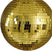 House of Seasons Grote discobal kerstbal - goud - 25 cm - foam