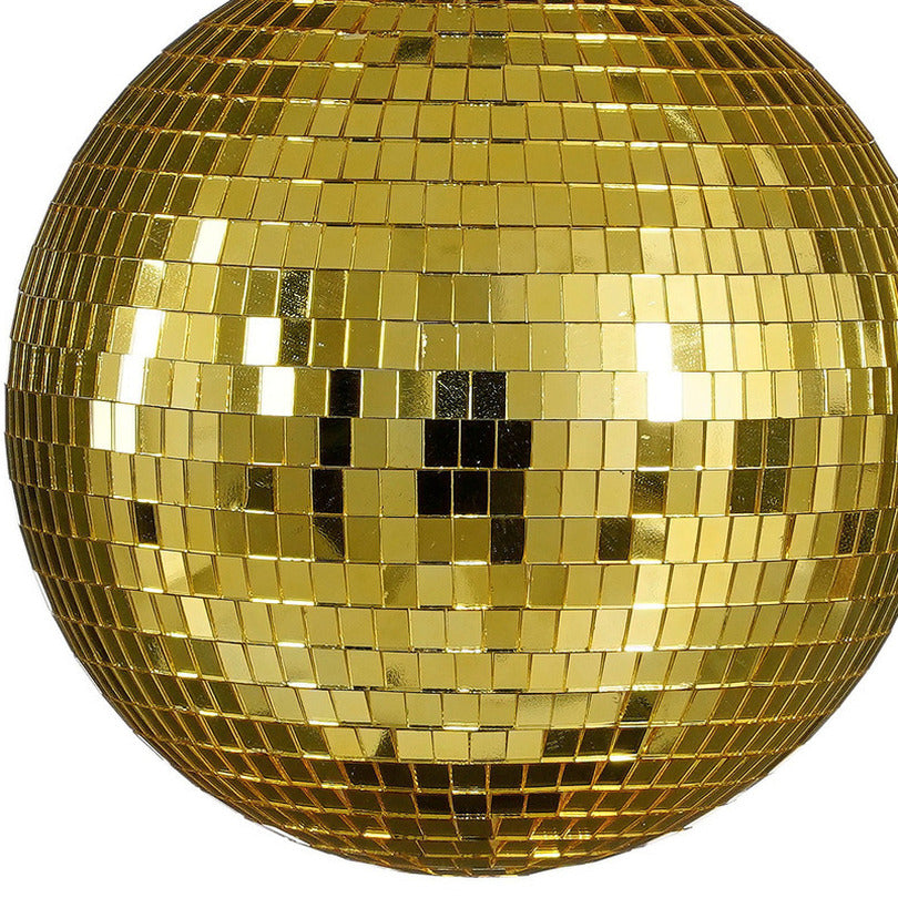 House of Seasons Grote discobal kerstbal - goud - 25 cm - foam
