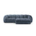 Micadoni Diana 3-zits Hoekbank met Chaise Longue Rechts - Denimblauw