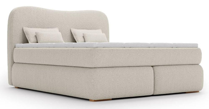 NADUVI Collection Lavelle boxspring bouclé 160 x 200 cm