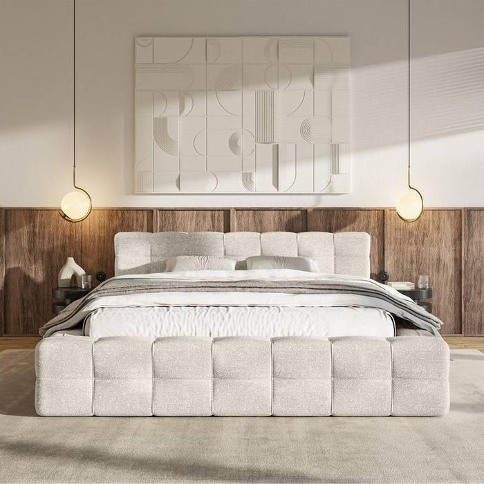Selsey Design Tilly bedframe chenille met opbergvak 140 x 200 cm