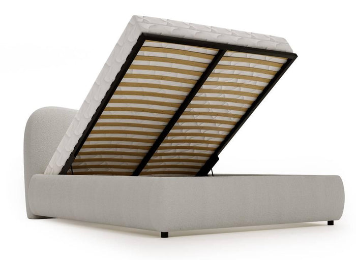 NADUVI Collection Lavelle bedframe bouclé met opbergvak 140 x 200 cm