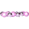 Decoris kerstballen - 12x st - 6 cm - lila paars