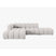 Micadoni Lupine 5-zits Hoekbank met Chaise Longue Open Links - Chenille - Lichtgrijs