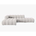 Micadoni Lupine 5-zits Hoekbank met Chaise Longue Open Links - Chenille - Lichtgrijs