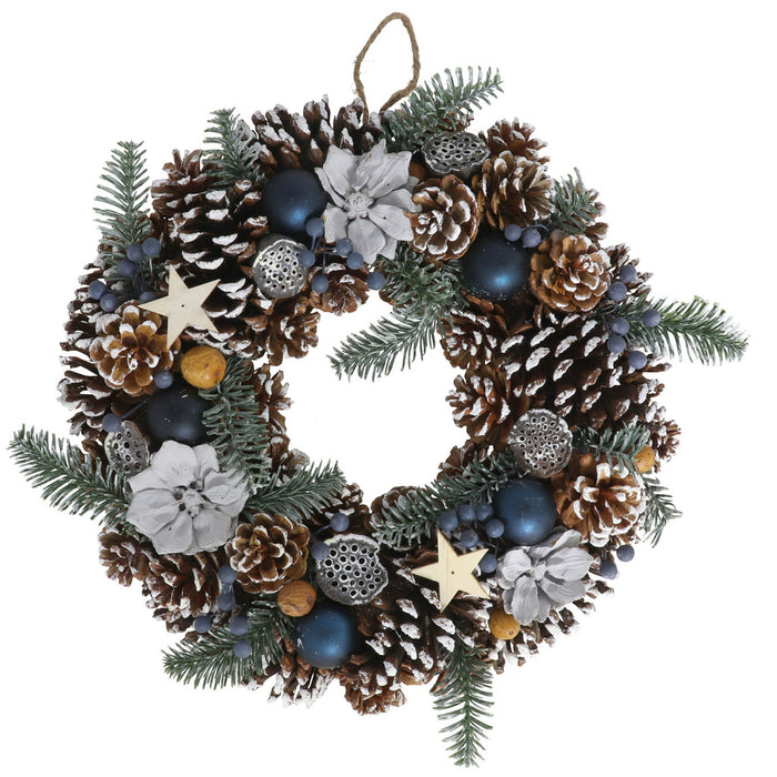 Gerimport Kerstkrans|deurkrans - 38,5 cm - met versiering