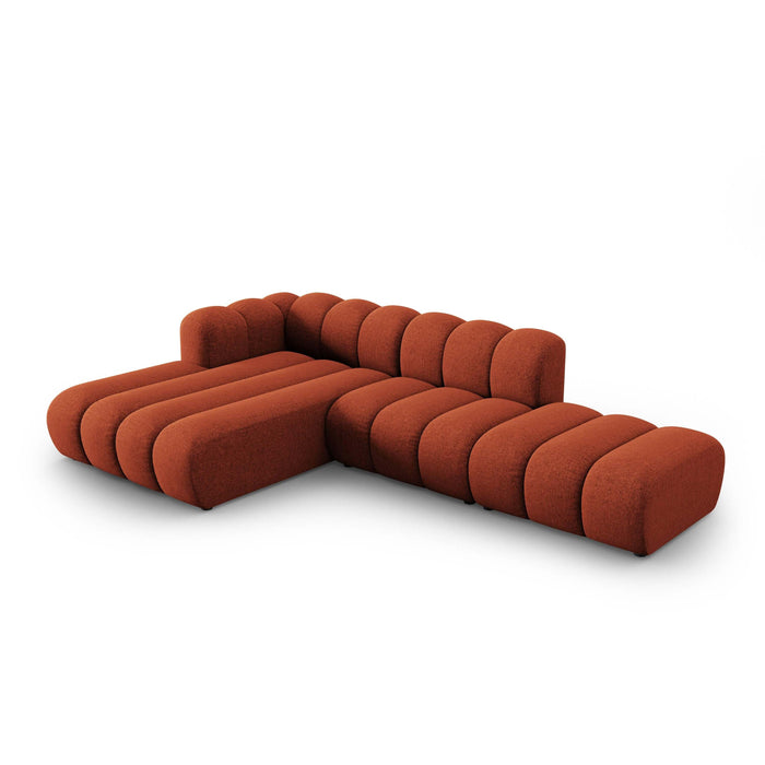 Micadoni Lupine 5-zits Hoekbank met Chaise Longue Open Links - Chenille - Terra