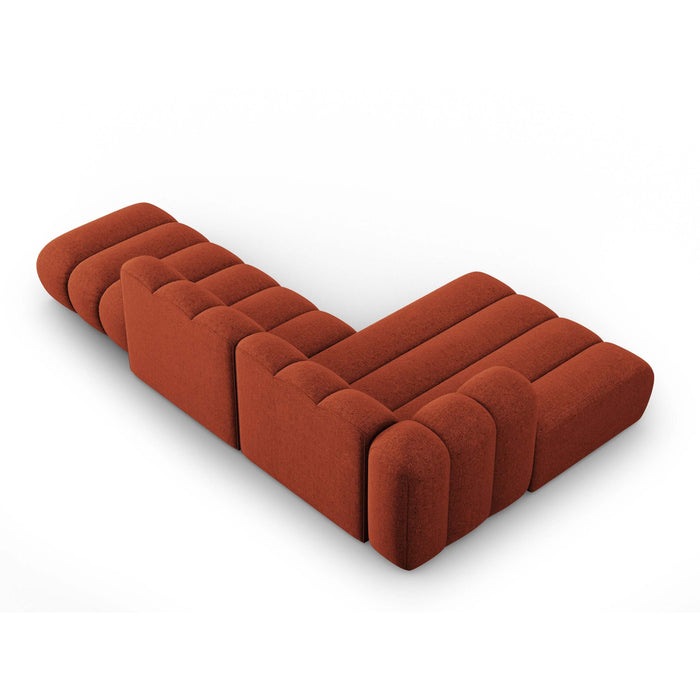 Micadoni Lupine 5-zits Hoekbank met Chaise Longue Open Links - Chenille - Terra