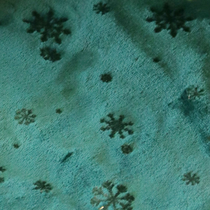 Unique Living Kerstboomrok - donkergroen - sneeuwvlokken - D100 cm