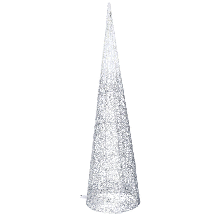 Countryfield kerstverlichting piramide - H80 cm - zilver