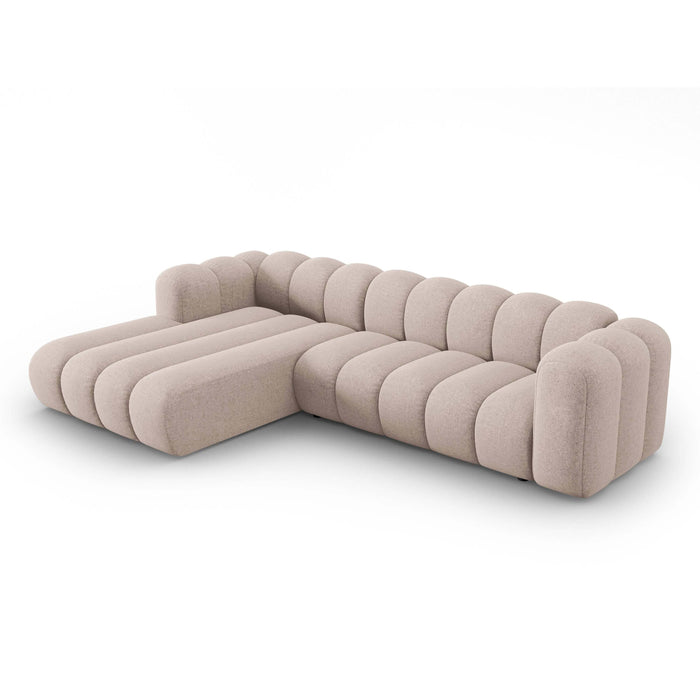 Micadoni Lupine 4-zits Hoekbank met Chaise Longue Links - Chenille - Beige