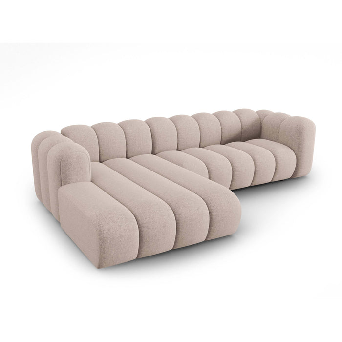 Micadoni Lupine 4-zits Hoekbank met Chaise Longue Links - Chenille - Beige
