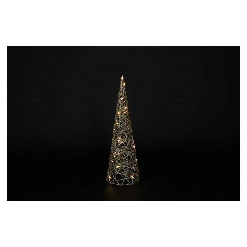 Countryfield kerstverlichting piramide - H40 cm - goud