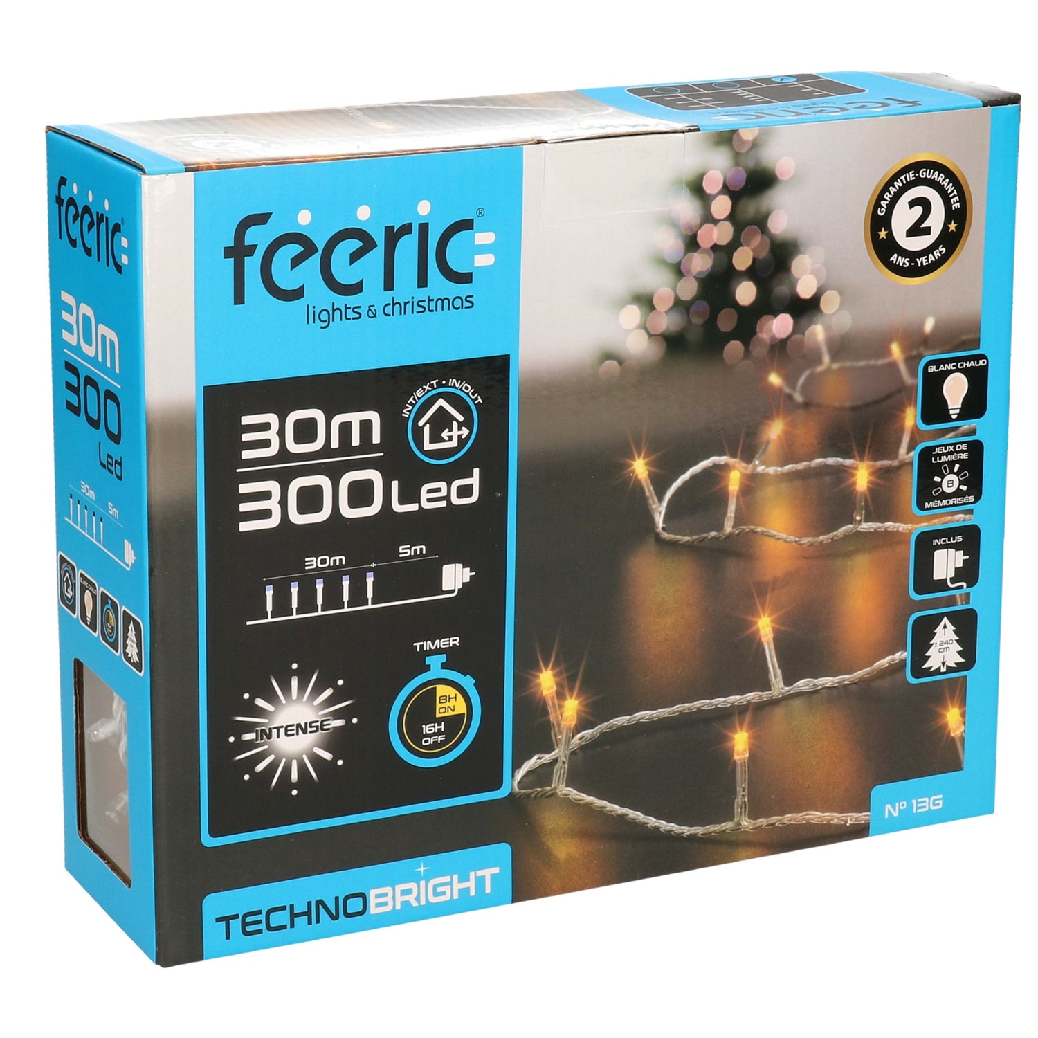 Feeric lights Kerstverlichting - warm wit - 30 meter - 300 leds