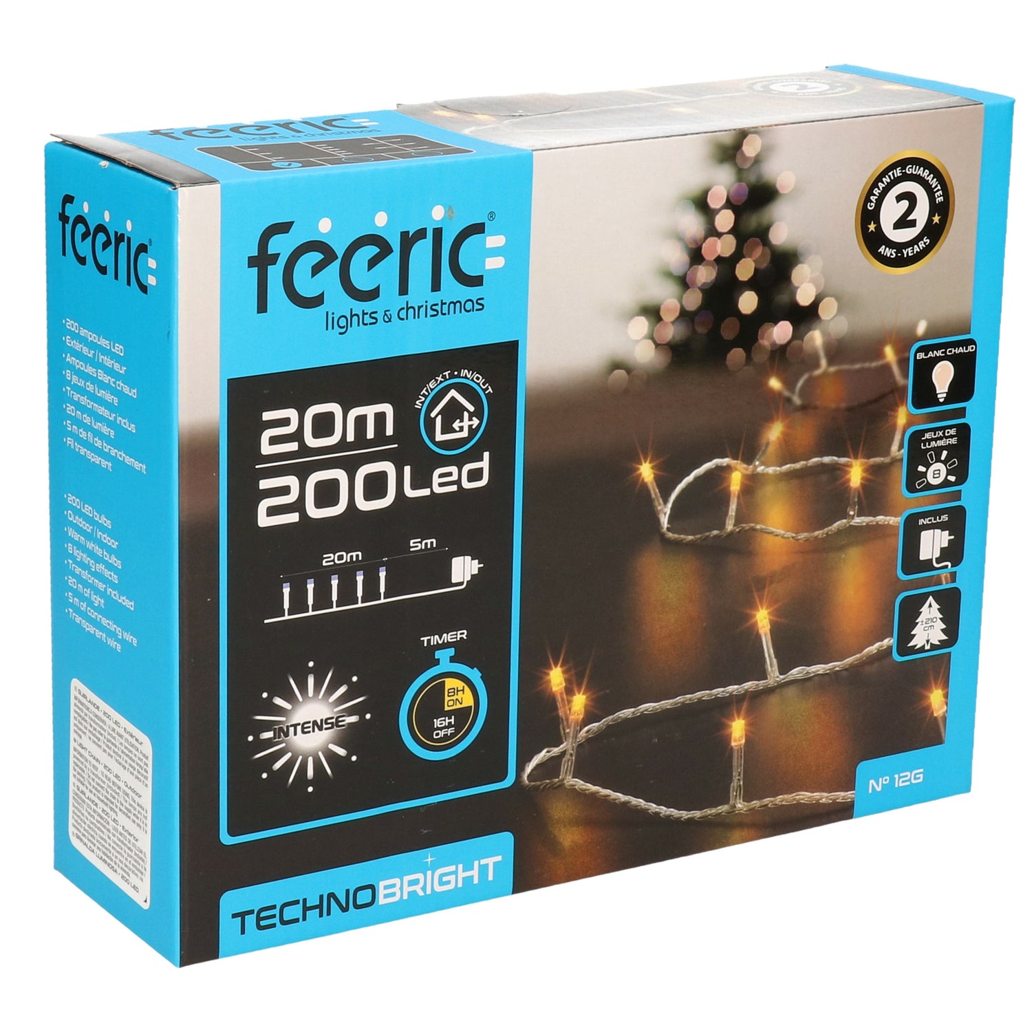 Feeric lights kerstverlichting - warm wit - 20 meter - 200 leds