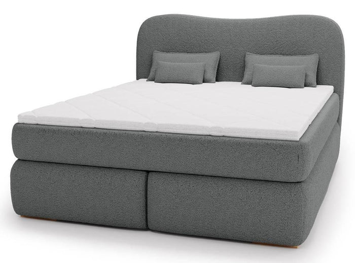 NADUVI Collection Lavelle boxspring bouclé 140 x 200 cm