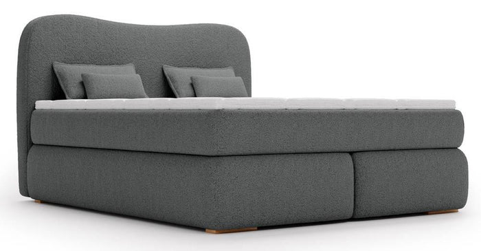 NADUVI Collection Lavelle boxspring bouclé 140 x 200 cm
