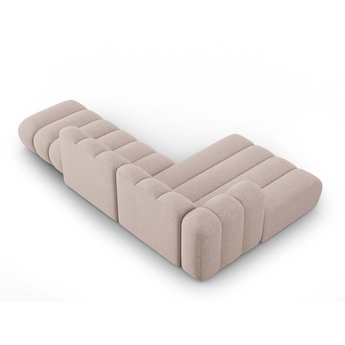 Micadoni Lupine 5-zits Hoekbank met Chaise Longue Open Links - Chenille - Beige