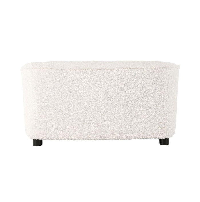 Nest living Olaf teddystof kinderbankje wit