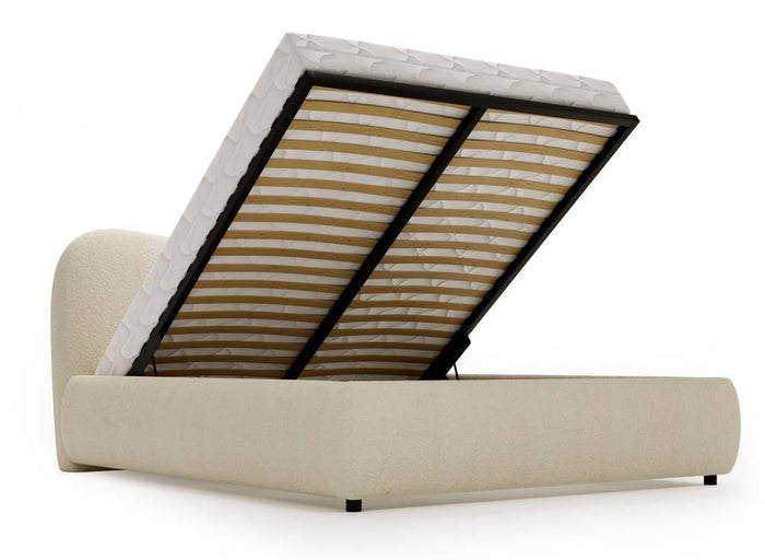 NADUVI Collection Lavelle bedframe bouclé met opbergvak 160 x 200 cm
