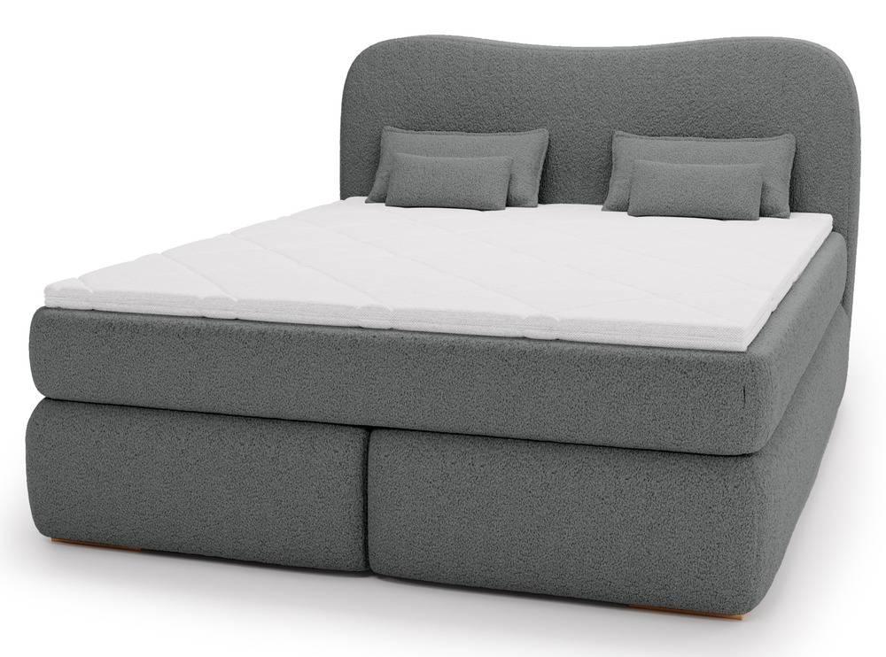 NADUVI Collection Lavelle boxspring bouclé 160 x 200 cm