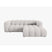 Micadoni Lupine 3-zits Hoekbank met Chaise Longue Rechts - Chenille - Lichtgrijs