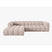 Micadoni Lupine 4-zits Hoekbank met Chaise Longue Links - Chenille - Beige