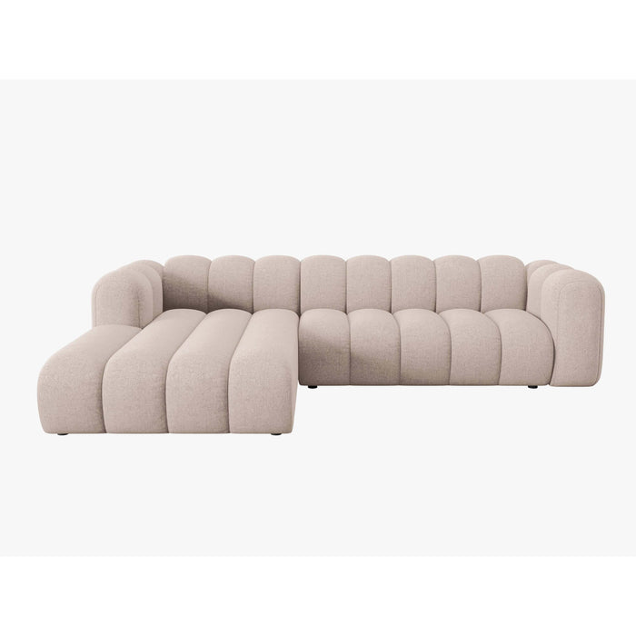 Micadoni Lupine 4-zits Hoekbank met Chaise Longue Links - Chenille - Beige