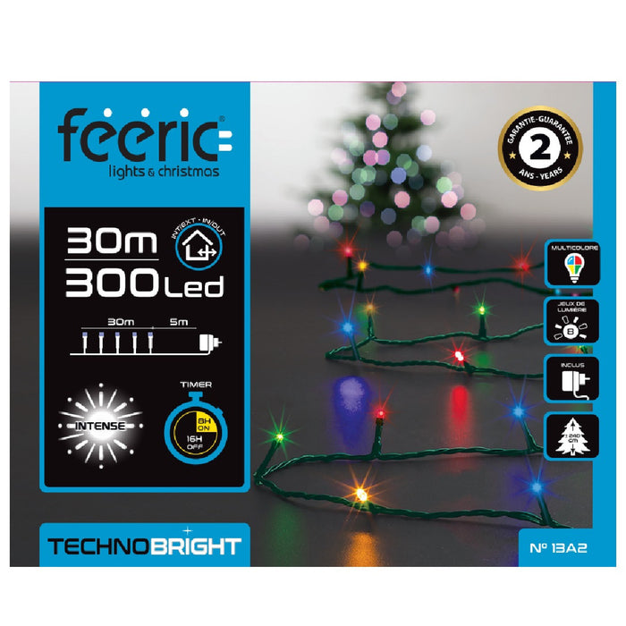 Feeric lights kerstverlichting - gekleurd - 30 meter - 300 leds