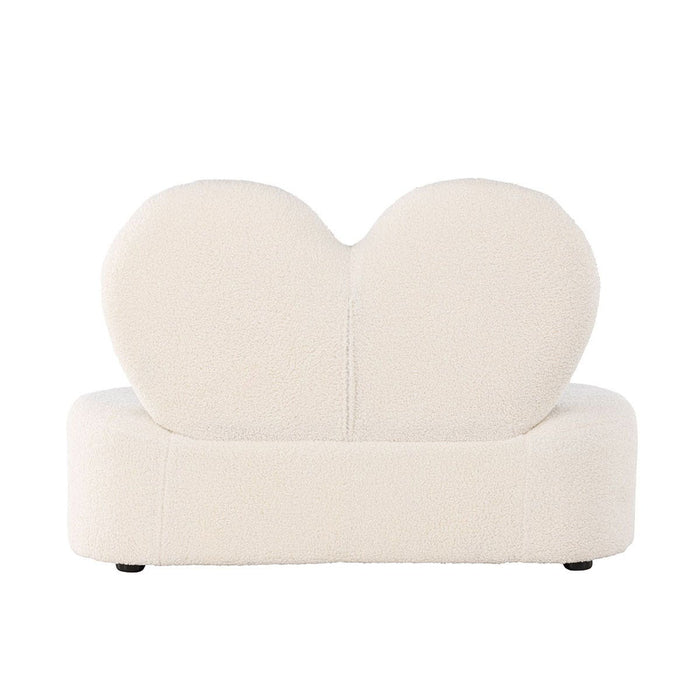 Nest living Aryna teddystof kinderbankje wit